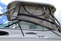 Photo of Wellcraft Coastal 252, 2007: Hard-Top, Front Connector, Side Curtains, Aft-Drop-Curtain, viewed from Port Side 