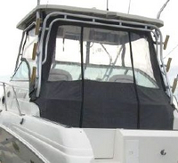 Photo of Wellcraft Coastal 270, 2000: Hard-Top, Front Connector, Side Curtains, Aft-Drop-Curtain, viewed from Port Rear 