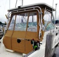 Photo of Wellcraft Coastal 270, 2002: Hard-Top, Front Connector, Side Curtains, Aft-Drop-Curtain, viewed from Starboard Rear 