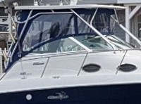 Photo of Wellcraft Coastal 270, 2004: Hard-Top, Front Connector, Side Curtains, Aft-Drop-Curtain, viewed from Starboard Side 