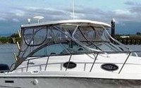 Photo of Wellcraft Coastal 290 Ameritex, 2005: Hard-Top, Visor, Side Curtains with U Zip windows, viewed from Starboard Front 