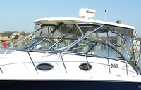 Photo of Wellcraft Coastal 290, 2007: Hard-Top, Connector, Side Curtains, Aft-Drop-Curtain, viewed from Port Bow 