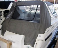 Photo of Wellcraft Martinique 3600, 1998: Bimini Top, Connector, Side Curtains, Arch Aft Curtain, viewed from Starboard Rear 