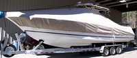 Photo of Wellcraft Scarab 35 Tournament 20xx T-Top Boat-Cover, viewed from Port Front 