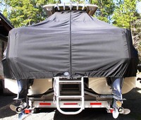 Photo of World Cat 320 DC 20xx T-Top Boat-Cover, Rear 